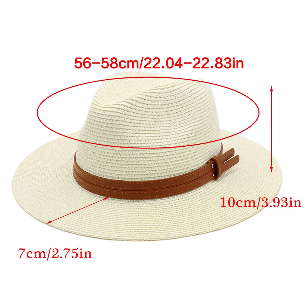 Elegant Wide Brimmed Straw Hat Handwoven Breathable Ethnic Straw Hat Holiday Vacation Hat Western Sun Hat