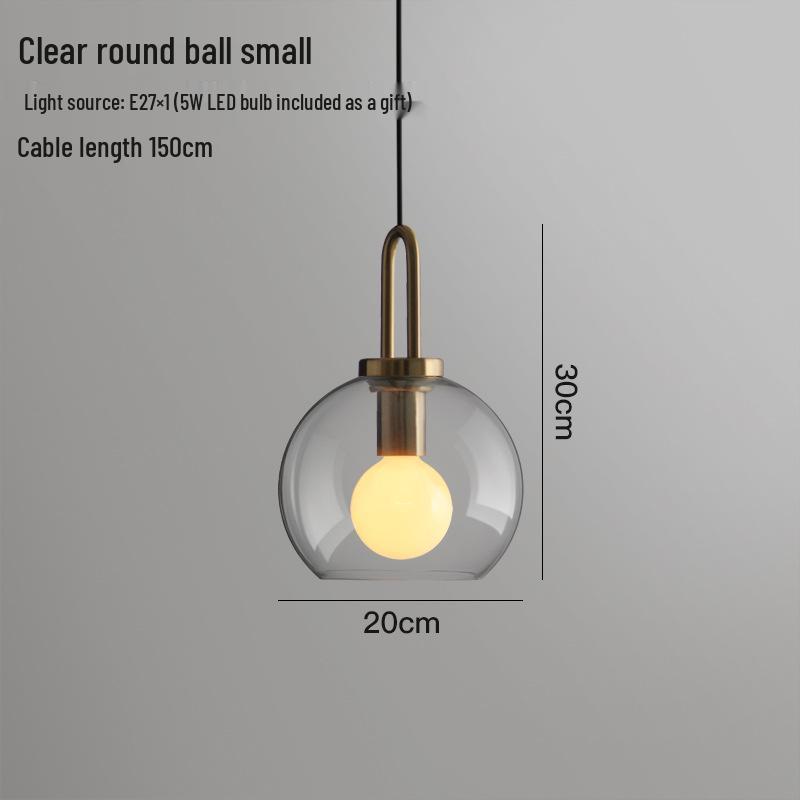 

Modern Nordic Minimalist Glass Pendant Lamp for Bedroom or Bar E27 No Light Source