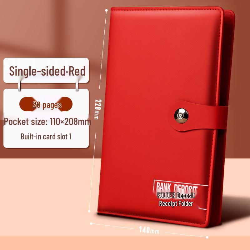 

Waterproof CD & Bank Deposit Folder: Holds CDs, Passbooks, Checks, and Receipts