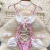 Damen Cosplay Sinnliche Unterwäsche Bodys Frauen Kawaii Backless Aushöhlen Kurze Strampler Weibliche Bogen Erotische Dessous Sexy Playsuits 2024