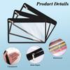 12 Pack Clear Zipper Bags PVC Pencil Pouch Cosmetic Envelope Folder Multi-Purpose Document Organizer Bags 11.41 x 7.48 Inches