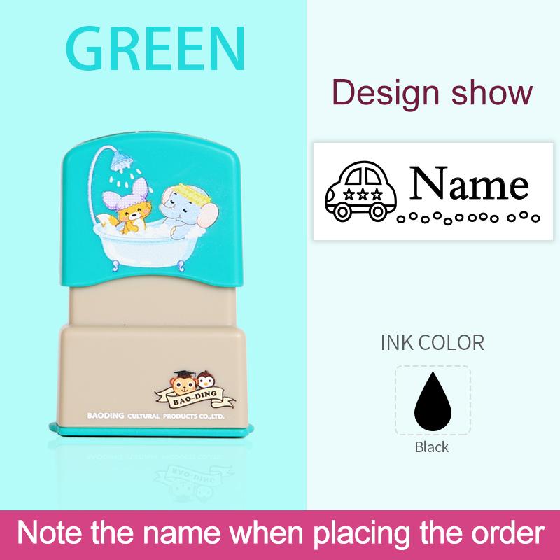 

Personalized Kids Name Stamp-Custom Waterproof Seal Stamps for School,Durable Non-Fading Ink, Travel Case & Educational Tools