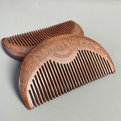 Pettine tascabile in legno naturale nero oro sandalo super largo pettini in legno antistatico pidocchi barba pettine styling dei capelli