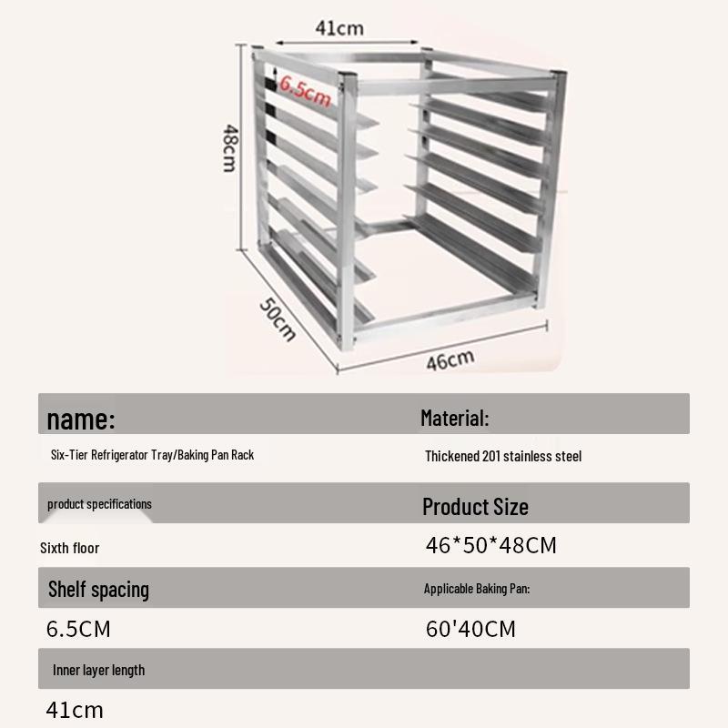 Stainless Steel Baking Pan Rack Trolley for Bread and Toast Drying