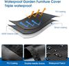 Udbrud Garden Table Cover 220x100x15cm 420D Oxford Waterproof Windproof Outdoor Furniture Cover