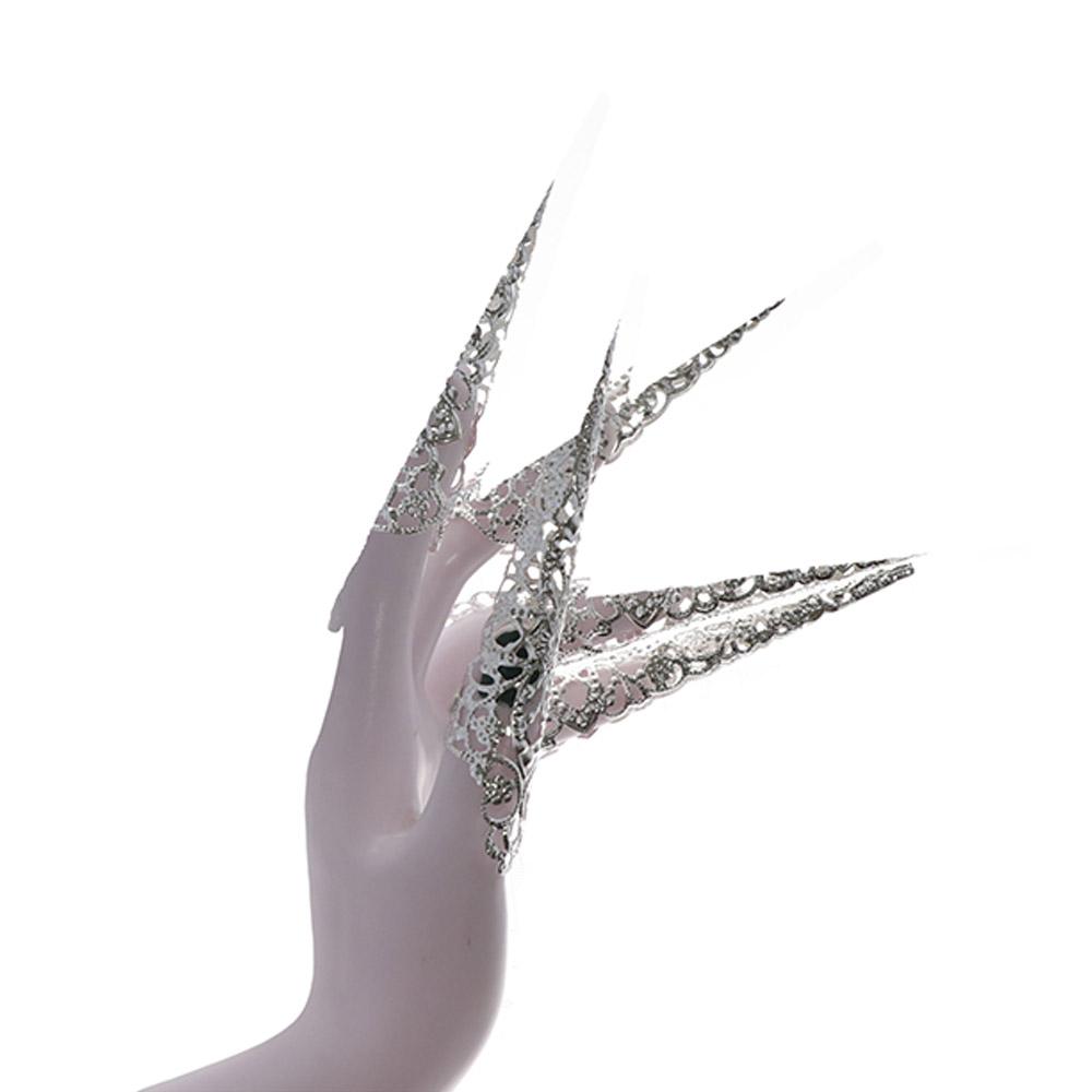 Style Queen Ancient Knuckle Rings Nail Rings Set Belly Dance Accessories Finger Tip Protection