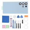 Replacement Back Glass Cover with Pre Installed Camera Lens and Repair Tool Kit for Samsung Galaxy S23 Ultra Blue