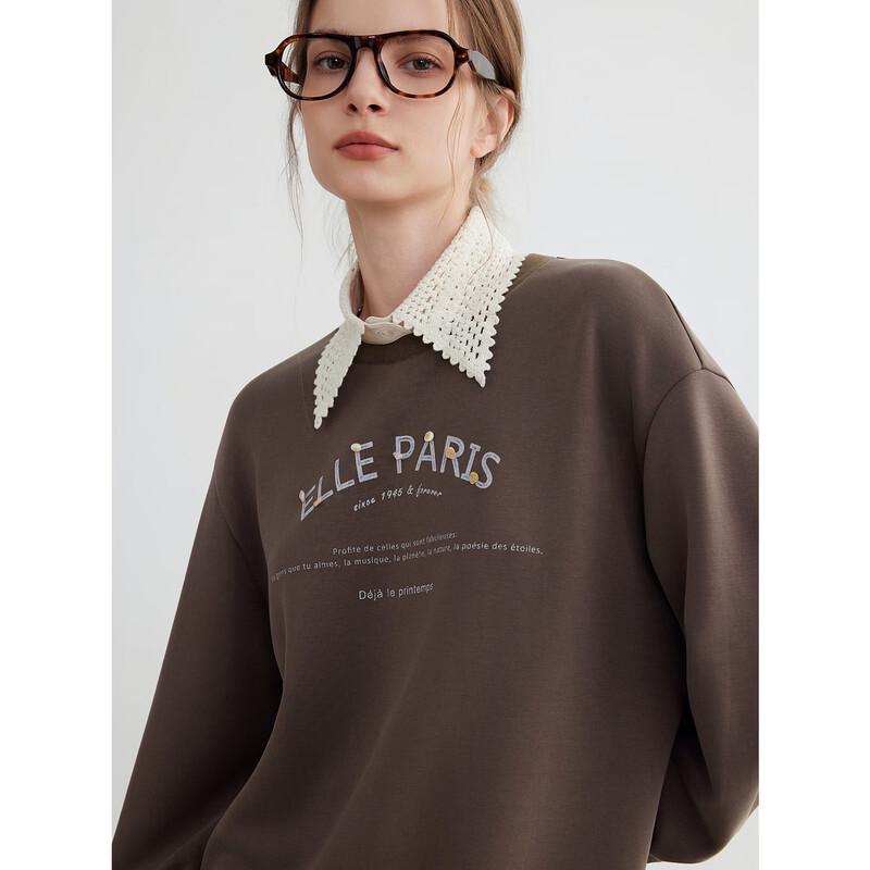 

ELLE Women s Retro Letter Print Sweatshirt S