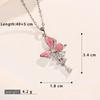 Sweet Temperament Butterfly Pendant Clavicle Necklace - Micro-inlaid Color Drip Oil, New Fashion for Women