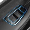 For Tesla Model 3 Y -2022 Carbon Fiber Car Window Lifter Switch Panel Cover Trim Stickers Auto Interior Tuning