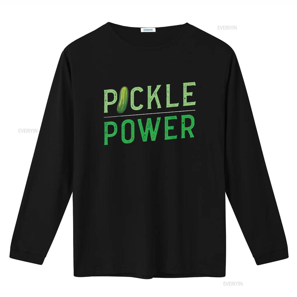 Heren Pickle Powers Groente Energiebron Gezond Leven T-shirt Zwart 4XL vintage Gewassen Zacht homme Stijlvol Unisex