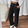 High Waisted Loose Straight Floor Length Casual Long Pants For Women