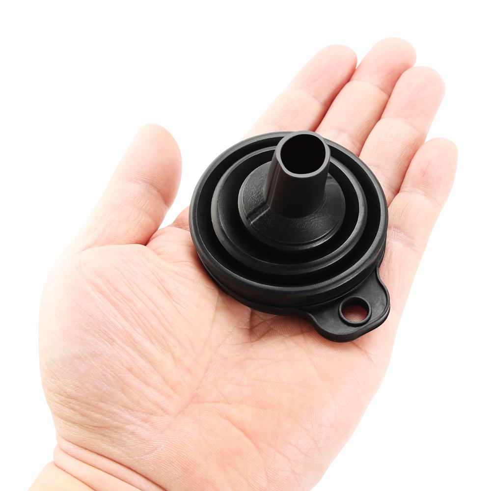 Pâlnie universală pliabilă din silicon pentru ulei de motor și lichid de spălare - portabilă, flexibilă și ideală pentru întreținerea mașinii