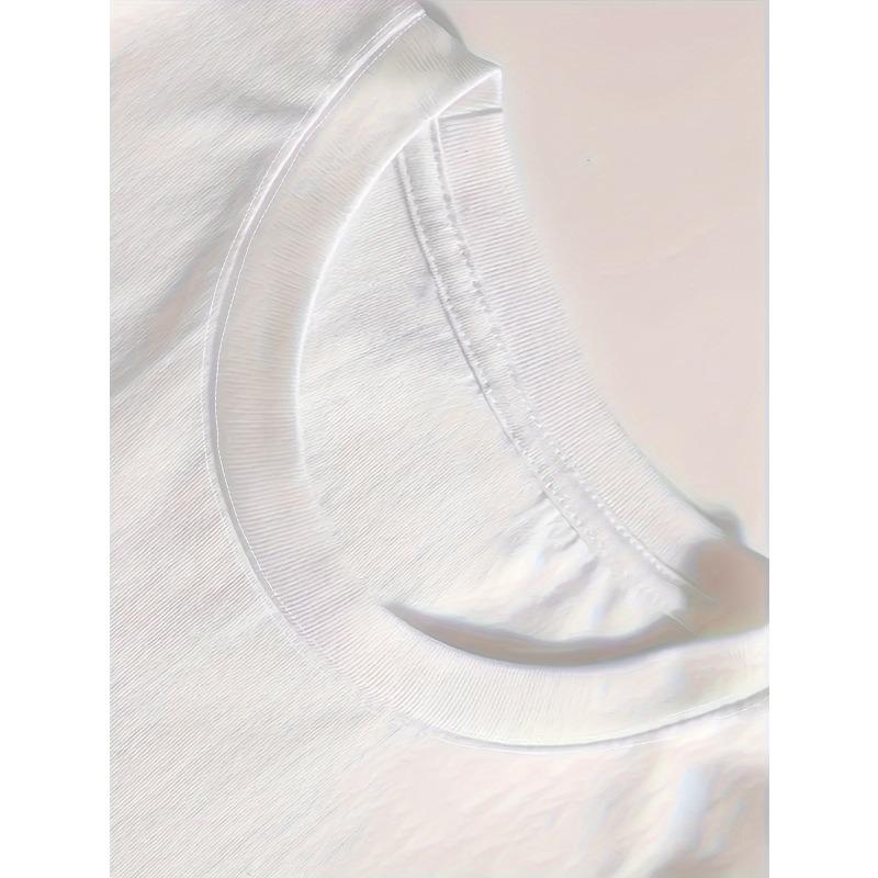 Womens Dandelion Print Tee White Black Floral Design Round Neck Short Sleeve Soft Cotton Blend Tie Front Detail Spring Summer Casual Top