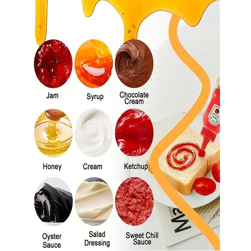 Mini Sauce Bottles - Portable Condiment Squeeze Containers For Ketchup, Oil, Soy Sauce, Honey And Salad Dressing