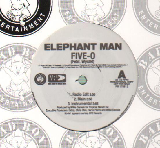 

12inch Record ELEPHANT MAN, WYCLEF JEAN - Five-O STBB171580PR170 Bad Boy Enterta 2007 US Rap & Hip-Hop/R&B Used