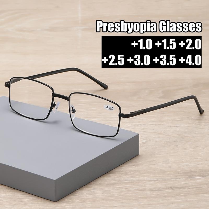 Ultra Light High-end Large Frame Reading Glasses Anti Blue Light Presbyopia Glasses for Elderly Clear Lens Far Sight Glasses