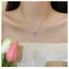 Women Light Luxury Minimalist Angel Wing Moonstone Drop Pendant Titanium Steel Clavicle Necklace