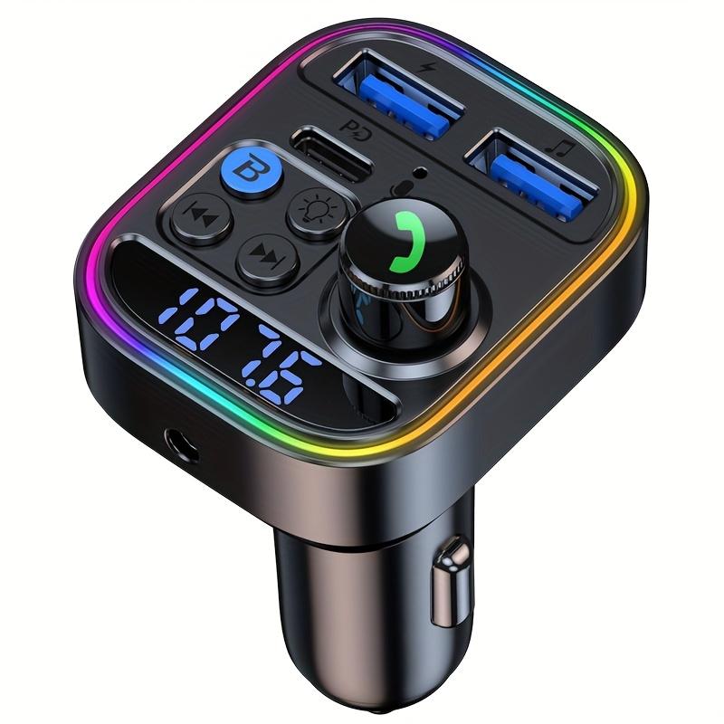 FM Transmitter Car Adapter Wireless5.0Car radio kit for hands-free calling MP3Player Receiver HiFi Bass support U Disk