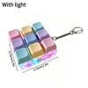 Glowing Keybopard Keychain 1-9 Key Keycap Keychain Press Button Keyring Stress Releasing Decompression Keyrings Bags Charms