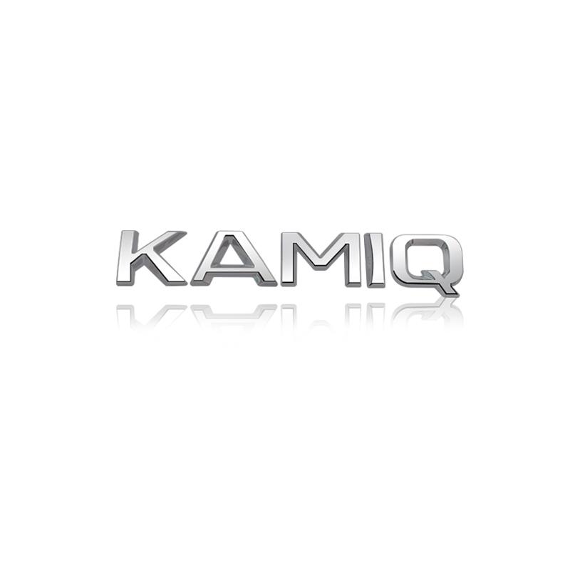 HGWE4 Bright silver Metal car Rear trunk Decals Emblem badge sticker For Skoda 4x4 Yeti Octavia Superb Fabia Kamiq Karoq Kodiaq Rapid