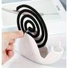 Snail-Shaped Incense Holder - Creative & Cute Home Decor, Fireproof Plastic Mosquito Coil Tray In Black or White, Home Decor