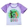 Kids Girls Witch Print Short Sleeves T-Shirt Shorts Pants Sport Clothes Set