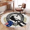 Football Club Pattern Round Rug, Indoor/Outdoor Mat, for Picnic, Gameroom, Bedroom, Office, Living Room, Home Decor Carpet, Birthday Gift