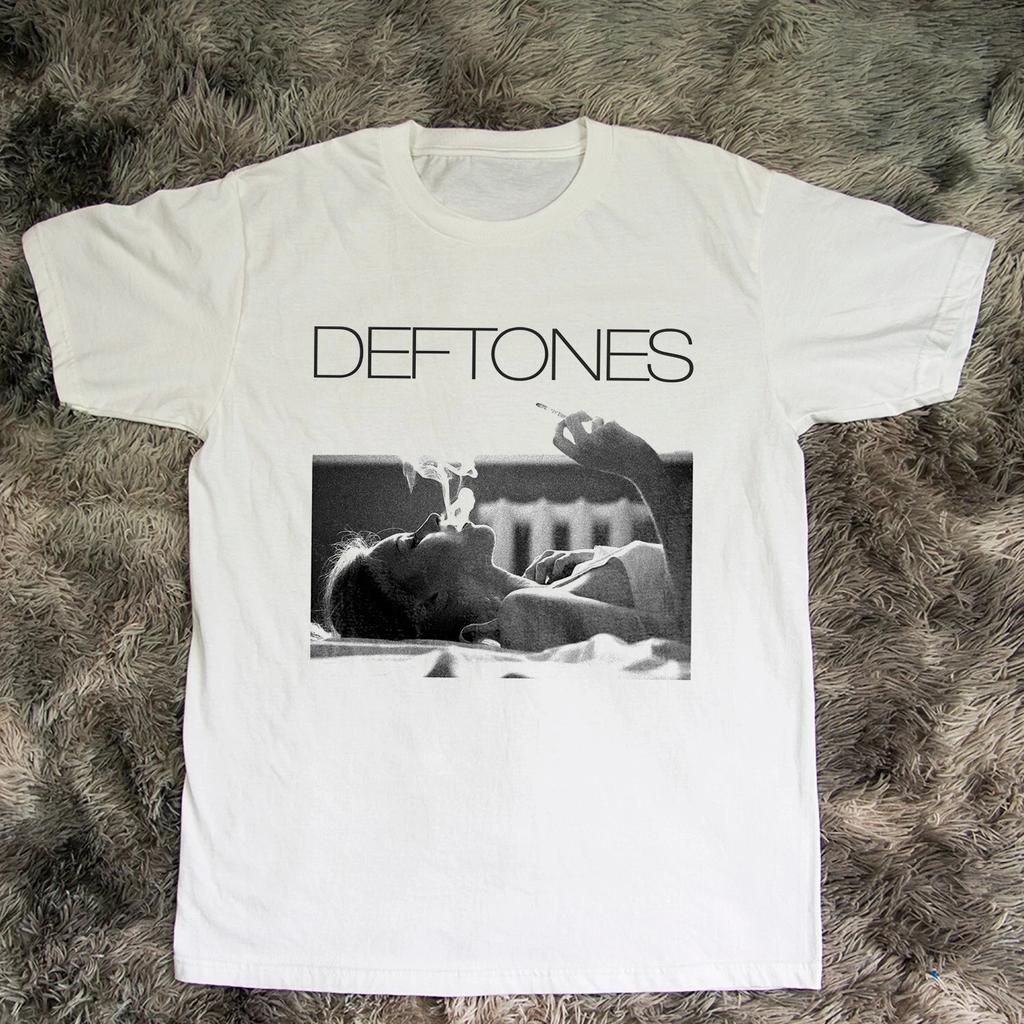 Sommer Unisex Reines Baumwoll Vintage Deftones T-Shirt Streetwear Stilvoll Locker Und Atmungsaktiv Geeignet Für Den Täglichen Gebrauch