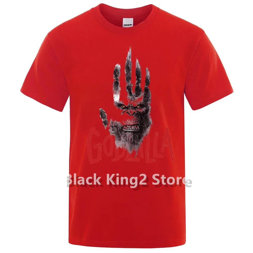 Godzillas VS.kong King Anime Printed Men T Shirts Japanese Streetwear Cotton Tops  Tee Hip Hop Harajuku  T-shirts