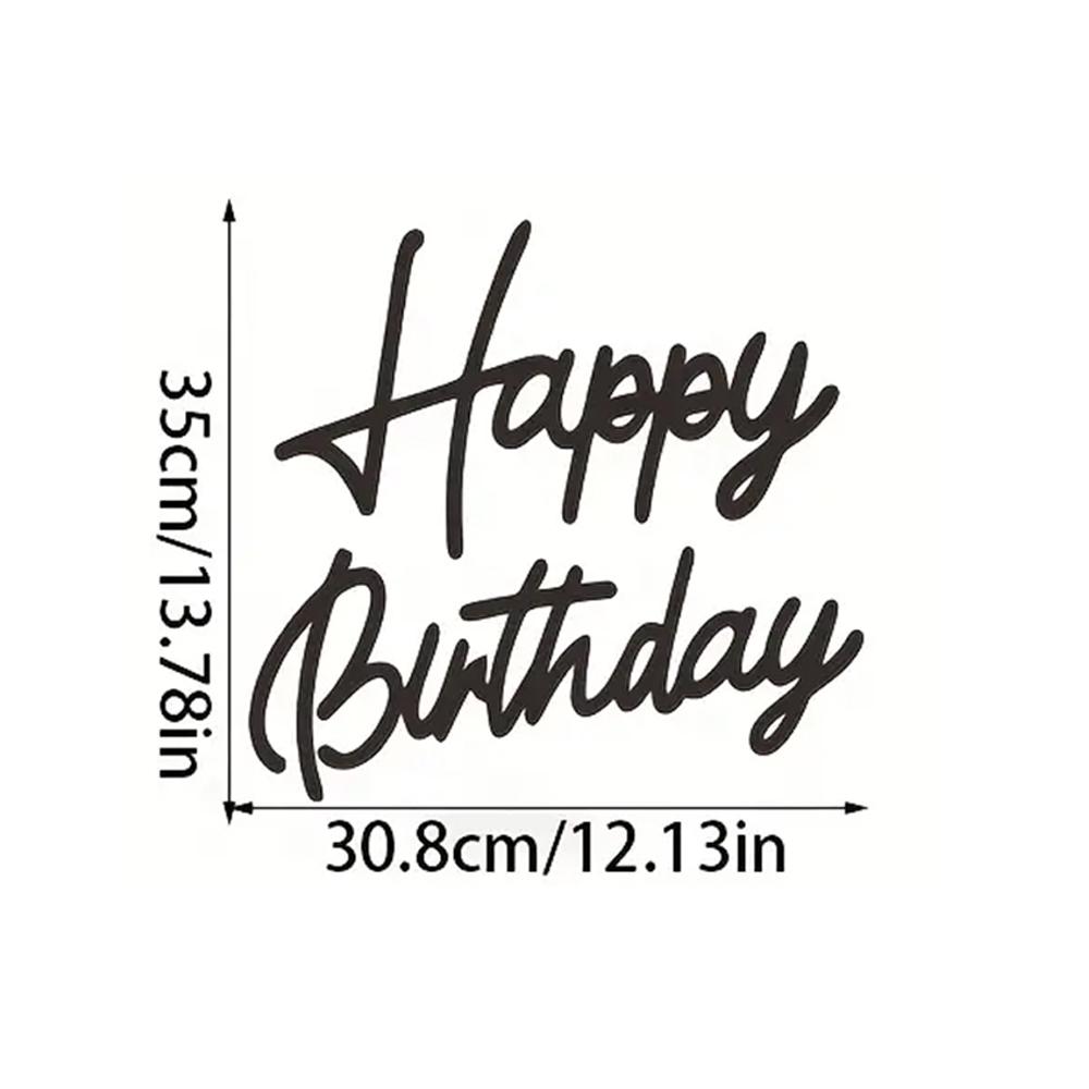 Happy Birthday Mirror Wall Stickers Acrylic Letter Signature Birthday Party Decoration Background Wall Photo Home Decor