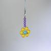 Colorful Bead Flower Pendant Phone Charm Hangings Rope Sweet Phone Chain Strap Bag Decoration Lanyard Keychain Accessory