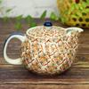 Waza No Kura: Stylish Kutani-yaki Teapot with Floral Pattern and Tea Strainer. A Premium, Japanese-made Ceramic Tableware Perfect As a Birthday Gift.
