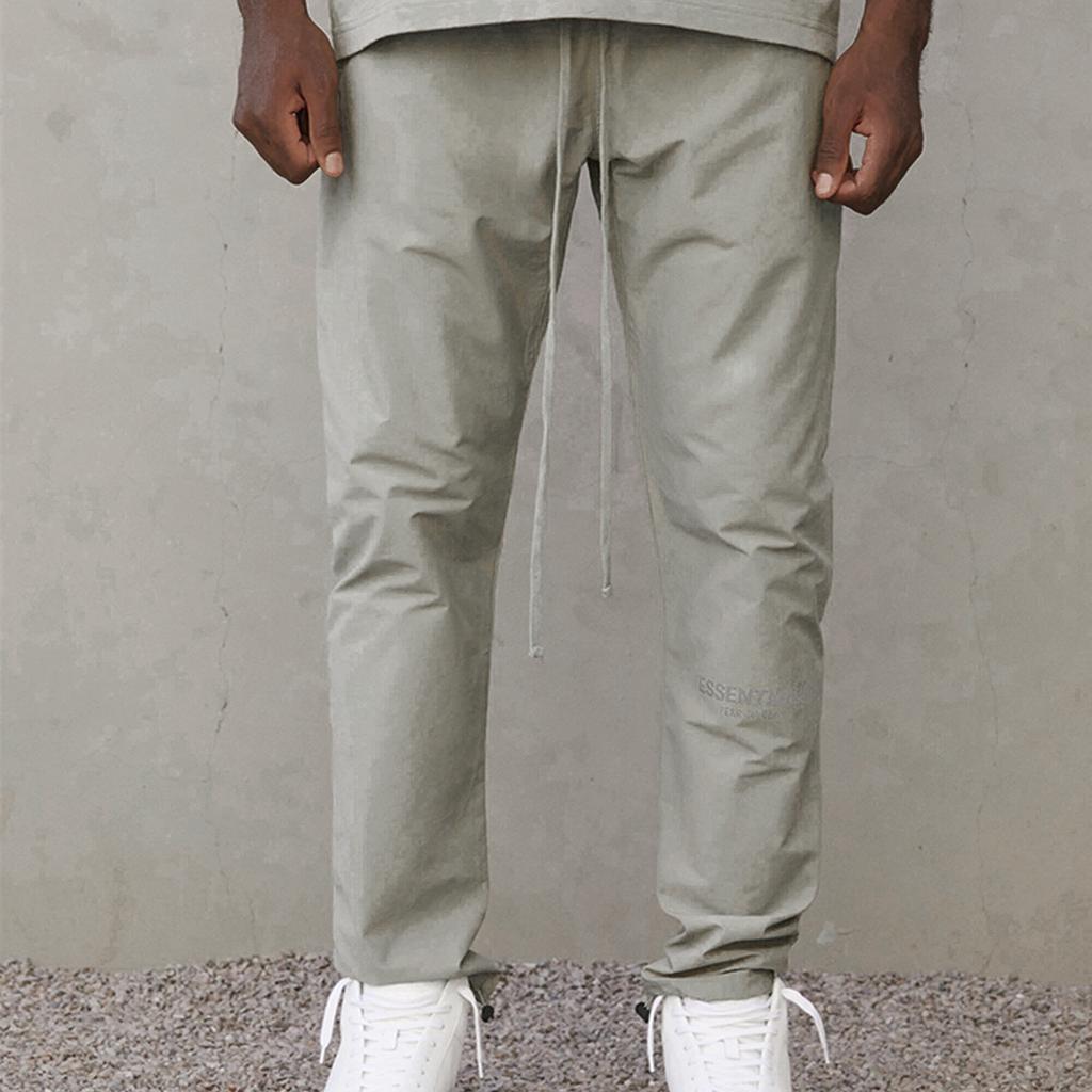 Fear of God Essentials FW21 Track Pants With Logo Drawstring Men Bottoms Pistachio-Green FOG-FW21-028