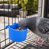 20Pcs Plastic Birdcage Feeder Blue Parrot Water Bowl Bird Feeding Cup  Small Birds Feeding