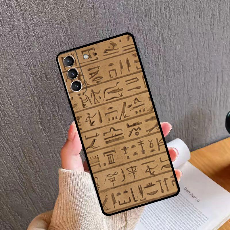 

Чехол для телефона с египетскими иероглифами для Samsung Galaxy S26 S25 S20 S21 S22 S23 S24 Ultra S10 Plus S24 FE S25 FE Galaxy S20Ultra