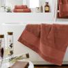 Drap de douche "Garance" 70 x 130 cm / 100% Coton Bio / 600 gr/m² l'Effet Papillon - Garance Terracotta - Drap de douche 70 x 130 cm