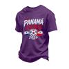 Men's Soccer Fan T-Shirt with Multi- Print Loose Fit Casual Summer Top