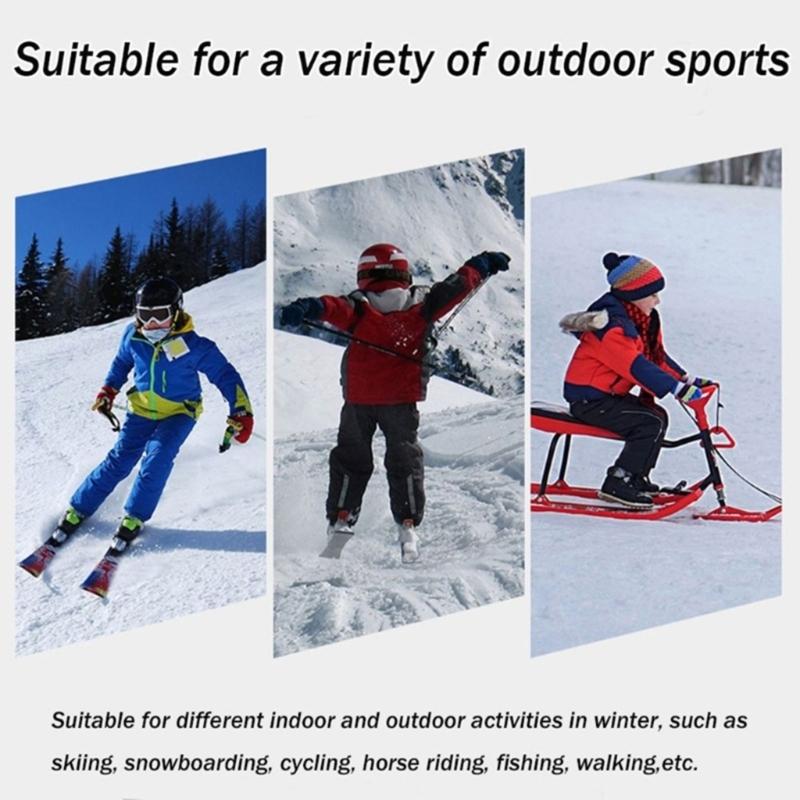 Kids Ski Gloves Comfortable & Stylish Gloves Warm & Durable Gloves Lightweight Perfect for Outdoor Activities in Winter