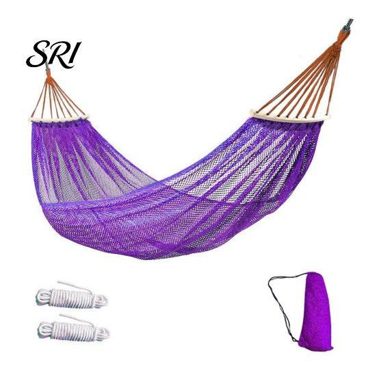 Reinforced Traction Rope Hammock with Breathable Ice Mesh Design Double Load Comfortable Outdoor Swing Bearing 200kg Anti-rollover Skin-friendly