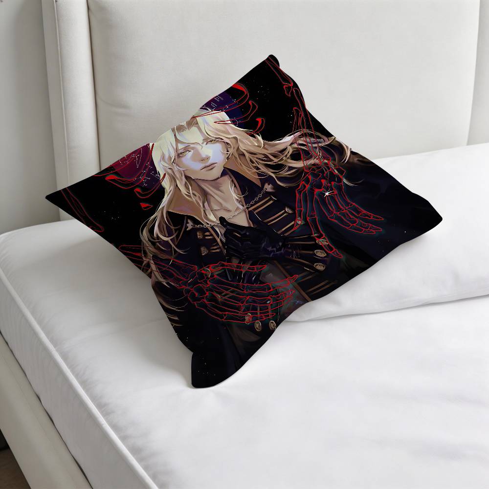 Game CCastlevania Alucard Decorative Square Pillow Cover Soft  Comfortable Pillow Case Sofa Bed Home Decoration