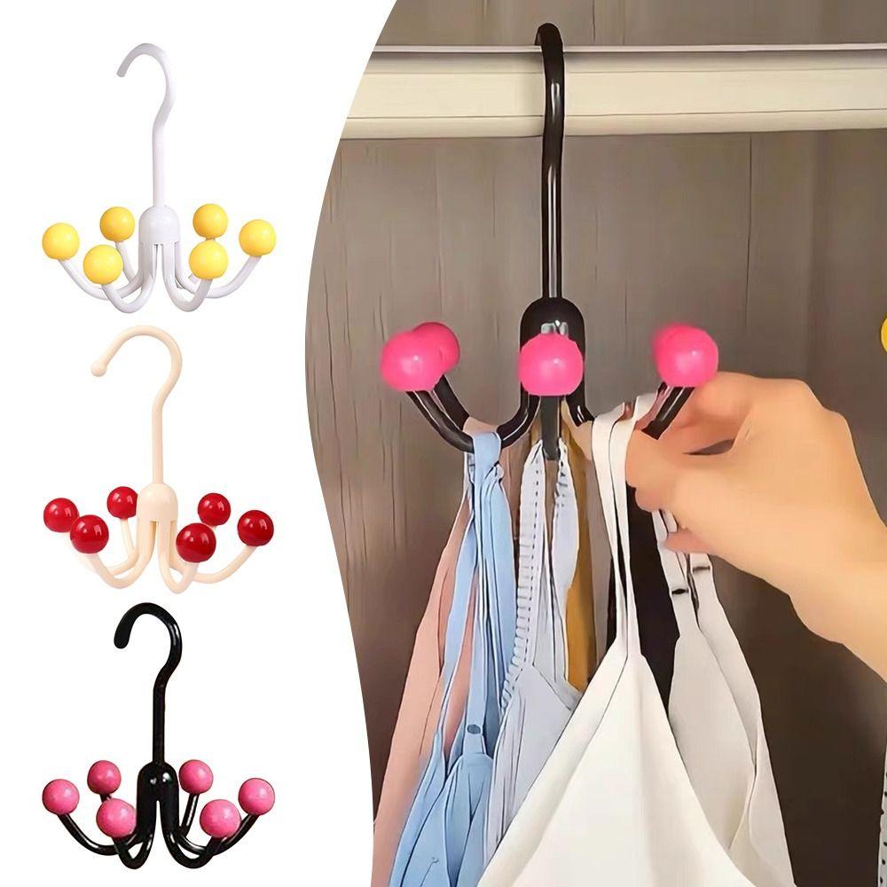 Multifunctional 360°Rotating Hook Rotatable Bedroom Scarf Racks  Bra Scarf Hats Bags