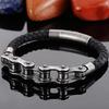 Vintage 6MM Brushed Stainless Steel Bike Motorcycle Chain Bracelet for Men Men's Leather Bracelets Rock And Roll Male Jewelry