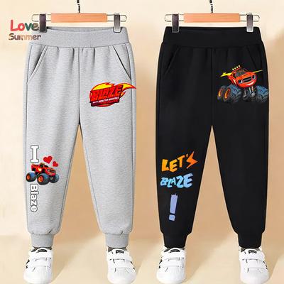 Boys Pants Blaze Kids Trousers Monster Machines Print Pants for Children Sweatpants Casual Kids Clothes 4-14Years Birthday Gift