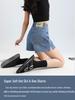 Four-Way Stretch A-Line Denim Shorts - Super Soft, High Quality, Summer Side Slit, Three-Quarter Length Pants