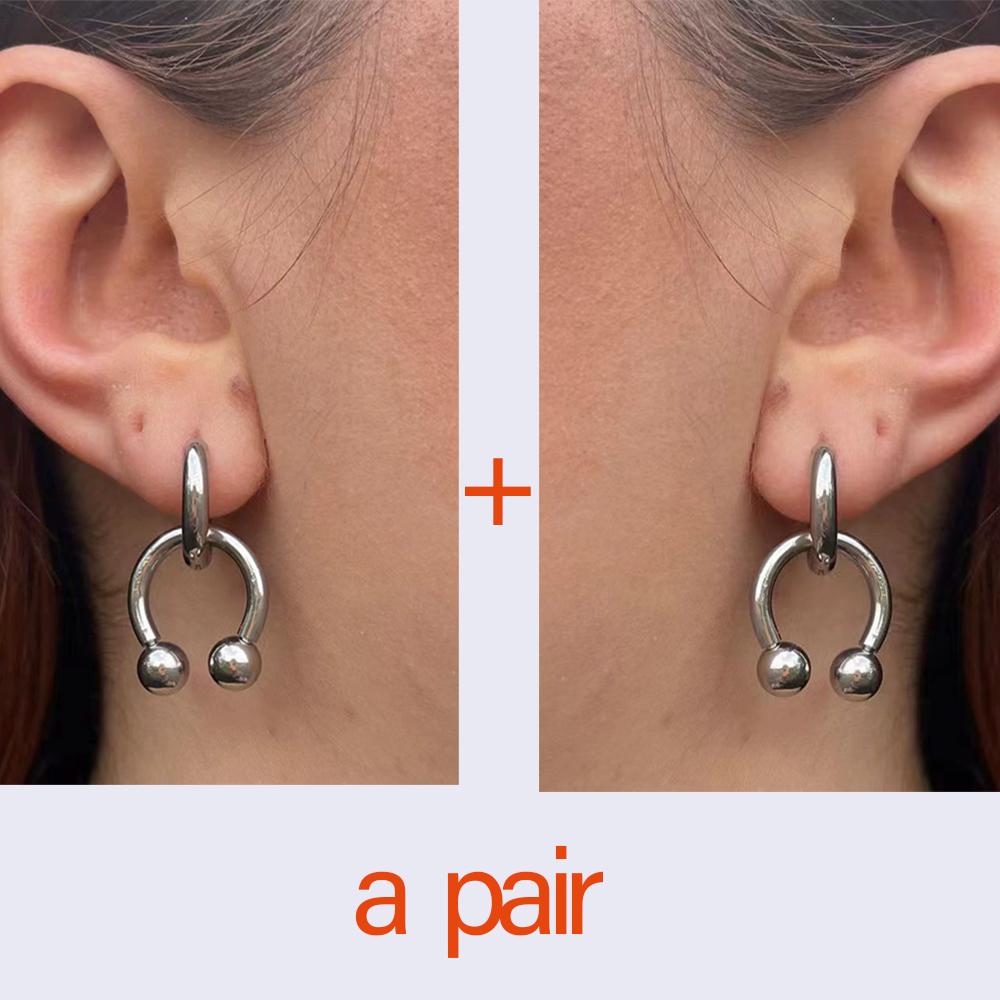 New Exaggerated Horseshoe Clip Earrings Fashion Simple Elegant Punk Stud Earbob Trendy Jewelry Accessories for Both Men Women