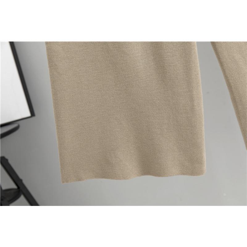 Knitted Wide Leg Trousers Sweater Suit Women's Spring and Autumn Plus Size Loose Fashion Temperament Pant Suit
