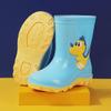 Dinosaur Rain Boots for Kids: Cute Mid-Tube Water Shoes with Velvet Lining for Boys and Girls.