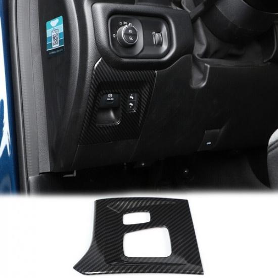 Electronic Handbrake Switch Button Panel Trim for Dodge Ram 2018+ Carbon Fiber
