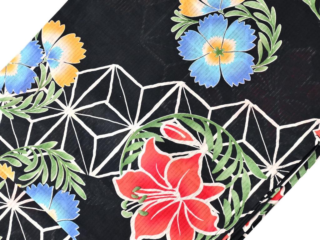 [SAKIKU-EN] A Luxurious, Uniquely Woven, Ready-made Yukata with an Easy-to-use Obi (2-piece Set) - Pattern Chosen At Random, Color Selection